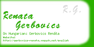 renata gerbovics business card