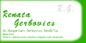 renata gerbovics business card